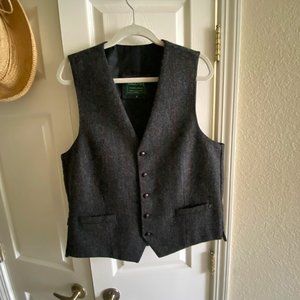 Men's Irish Plaid Wool Tweed Vest